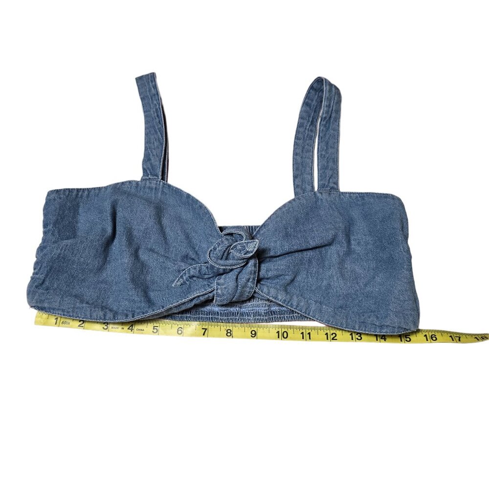 American Eagle Outfitters Denim Bralette  Size L Excellent Used Condition‎ - Picture 3 of 6